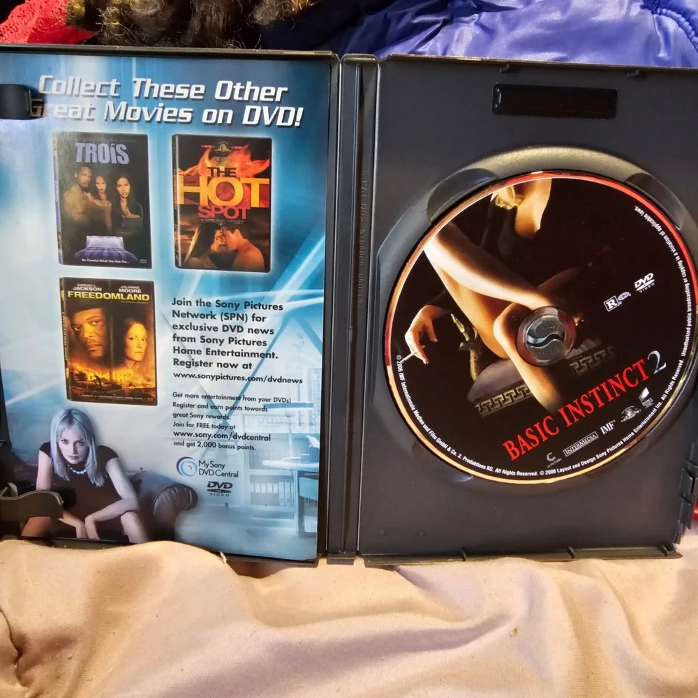 Basic Instinct 2 DVD Rated R Theatrical Version Sharon Stone Morrissey 2006